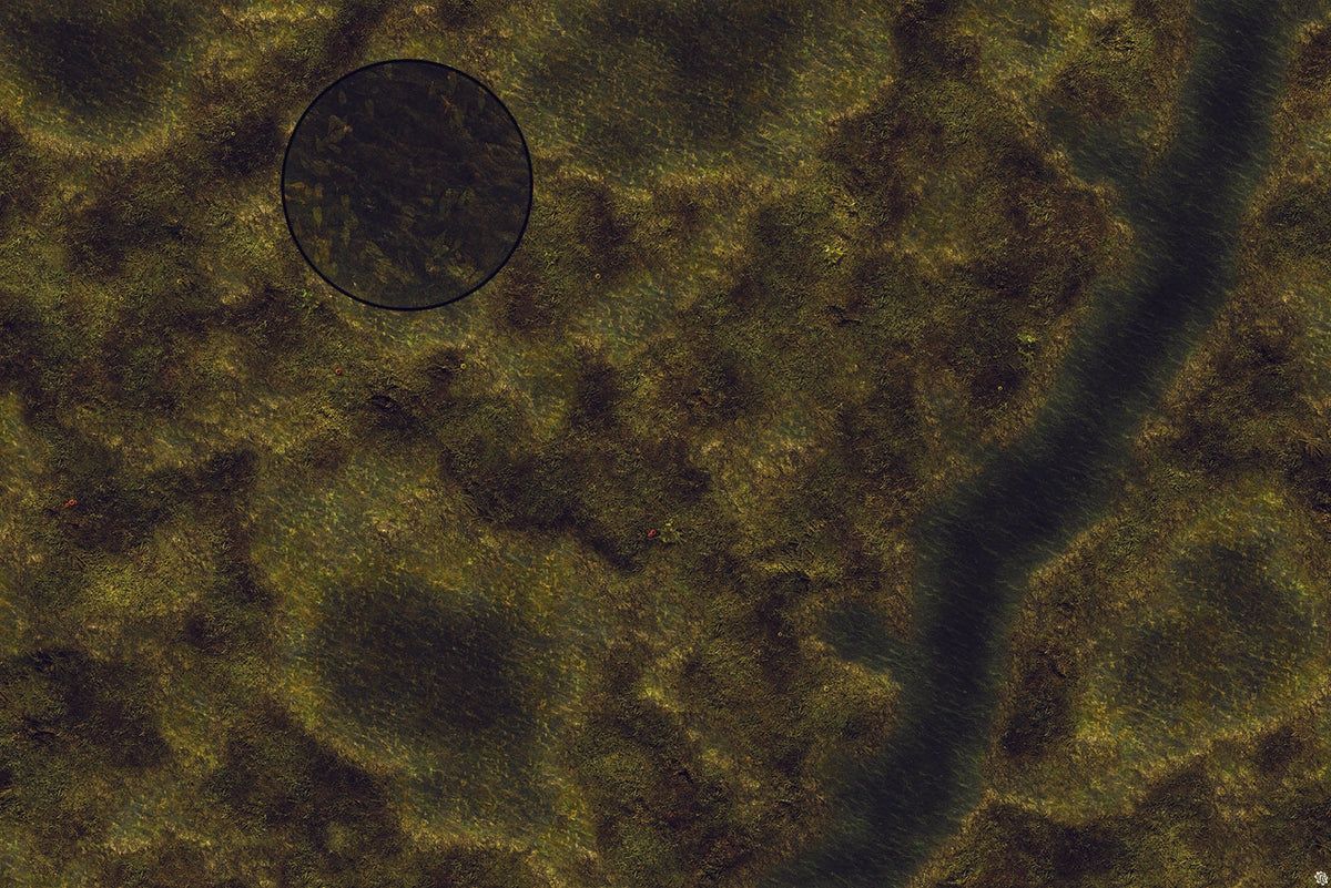 Tabletop Wargaming Play Mat: 48in x 72in, Color: Swamplands