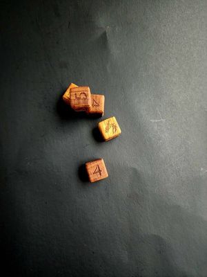 Solid Wood D6 Dice Set