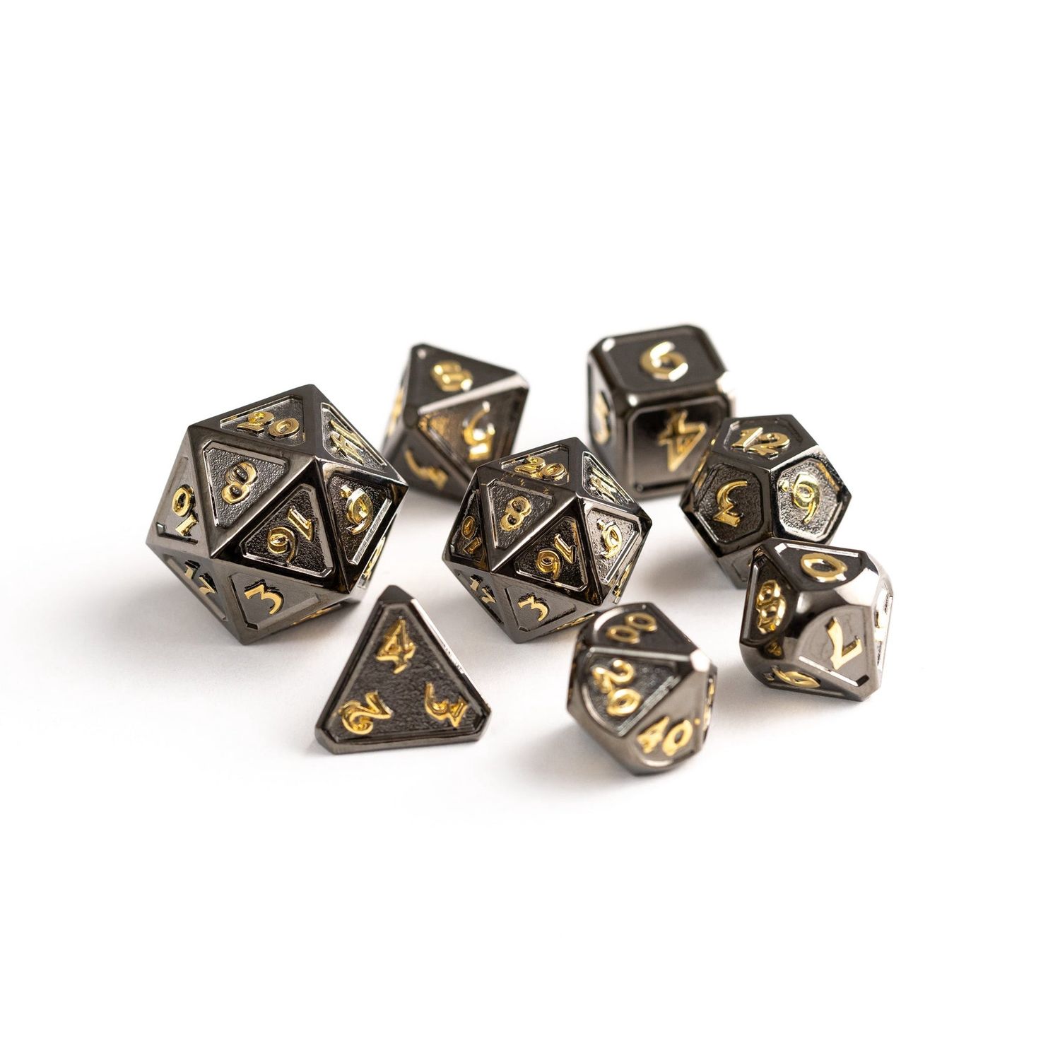 8pc RPG Dice Set, Color: Mythica Shadowcrown