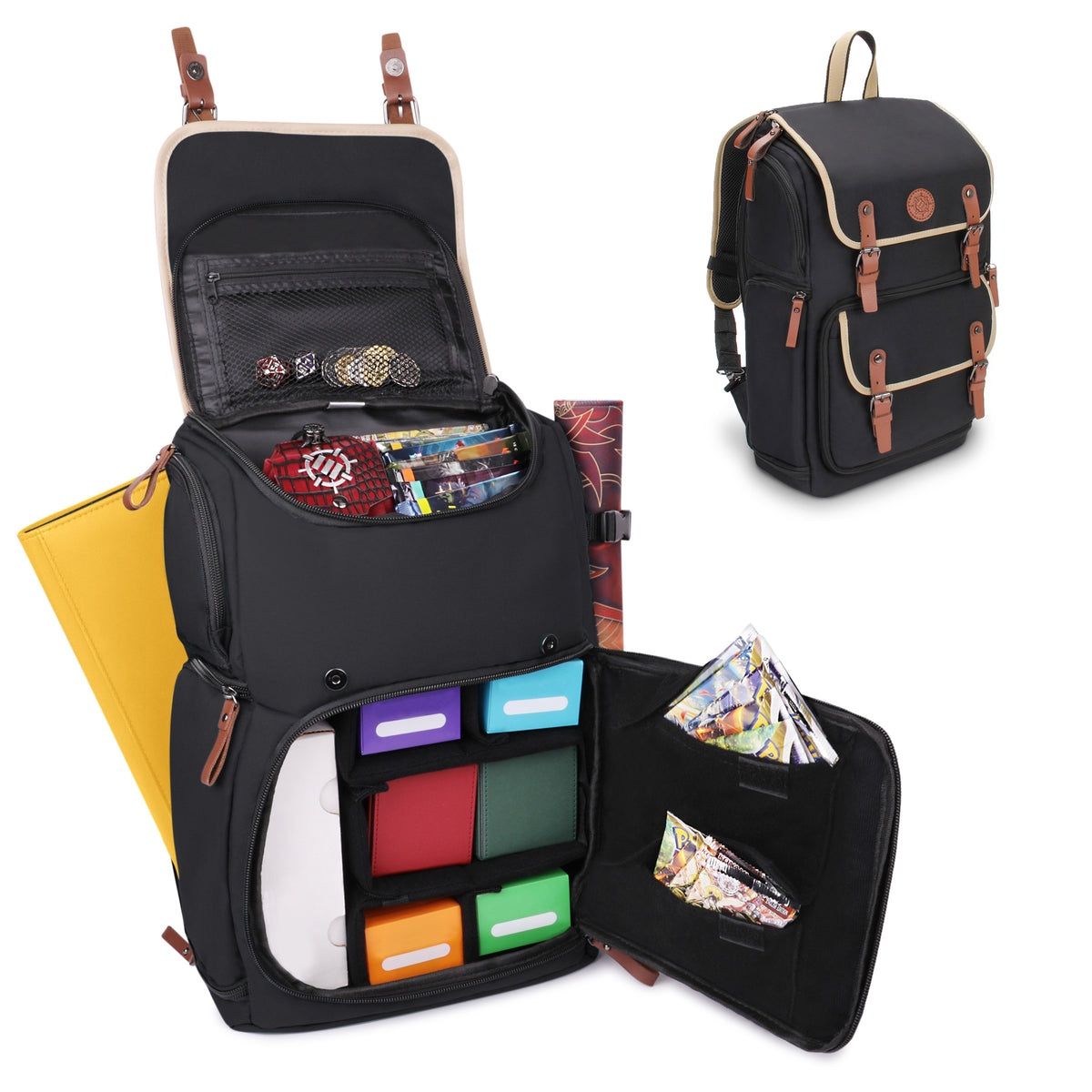 Card Backpack, Color: Black