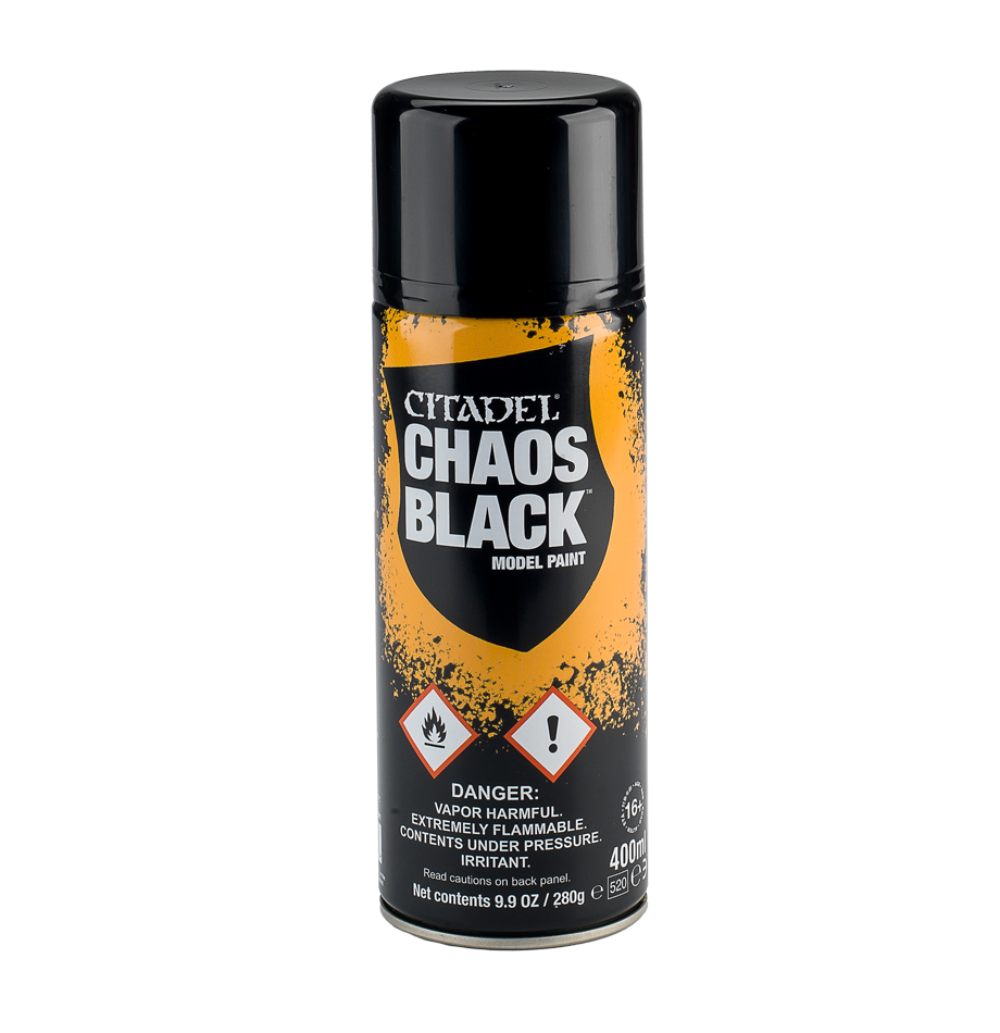 Citadel Colour Spray Paint, Colour: Chaos Black