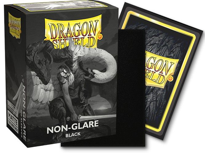 Dragon Shield Sleeves: Standard Non-Glare [100CT], Color: Black