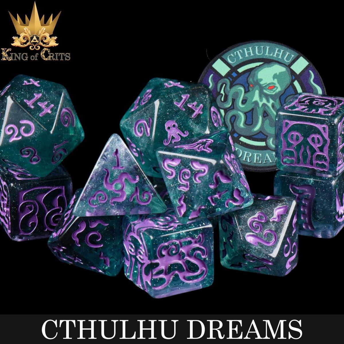 11 Dice Set, Color: Cthulhu Dreams