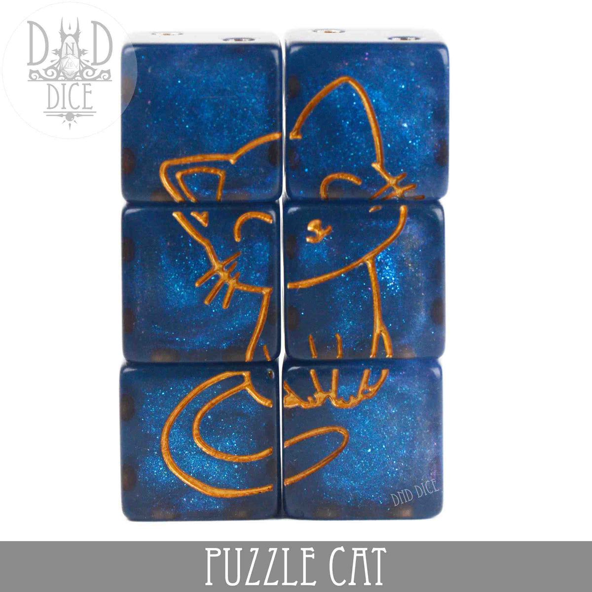 DND - 6D6 Set, Color: Puzzle Cat