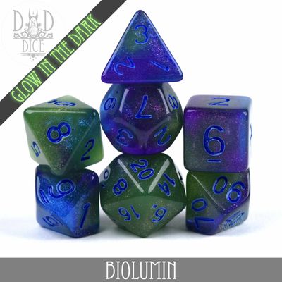 DND - 7pc RPG Dice Set (Glow)
