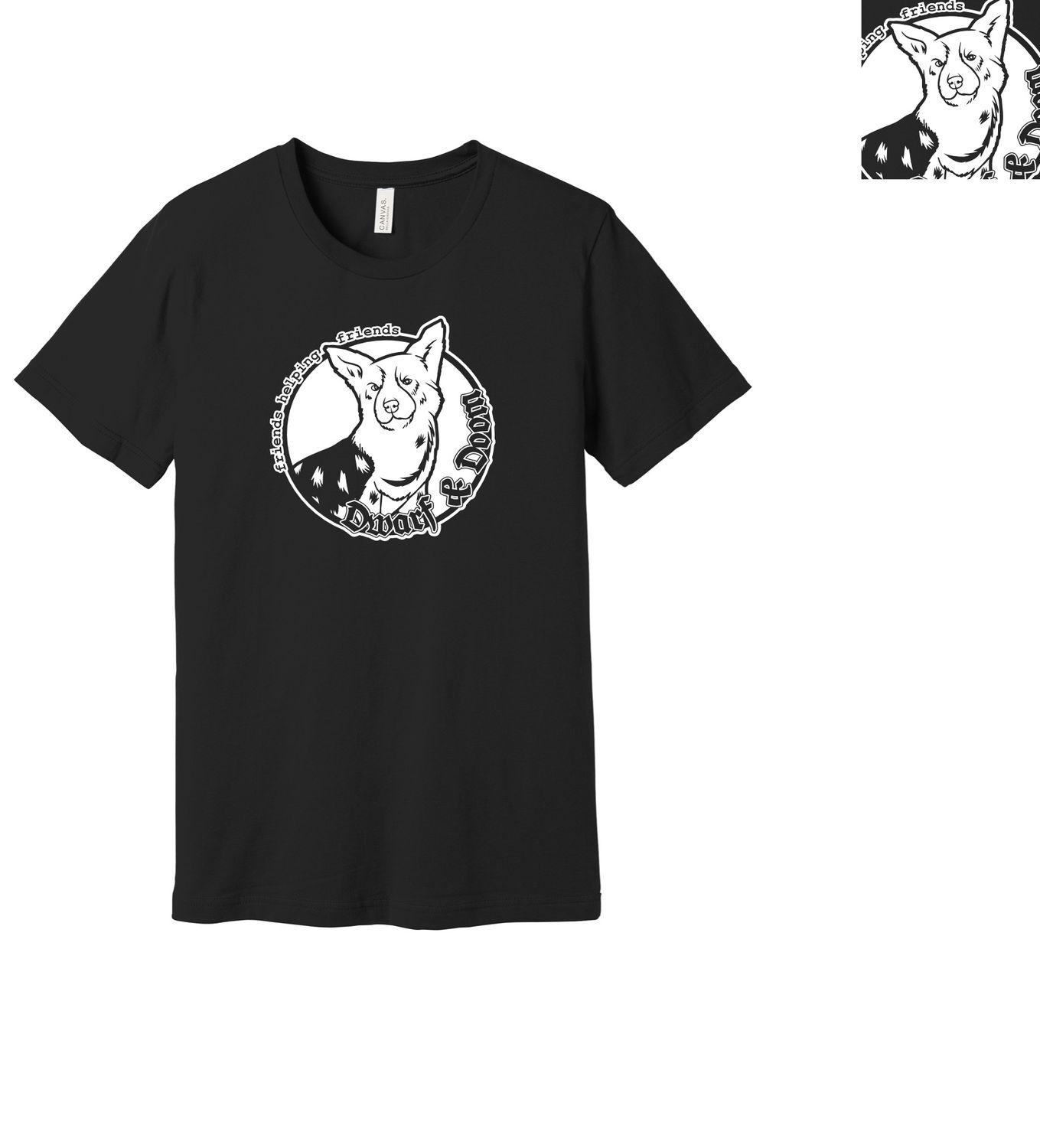 Dwarf &amp; Doom Tees, Color: Black, Size: Small