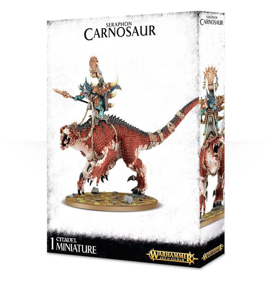 Skink Oracle on Troglodon / Seraphon Carnosaur