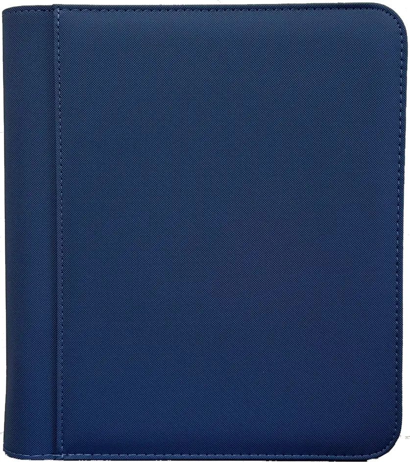 4-Pocket Zippered Toploader Binder, Color: Diamond Texture Blue