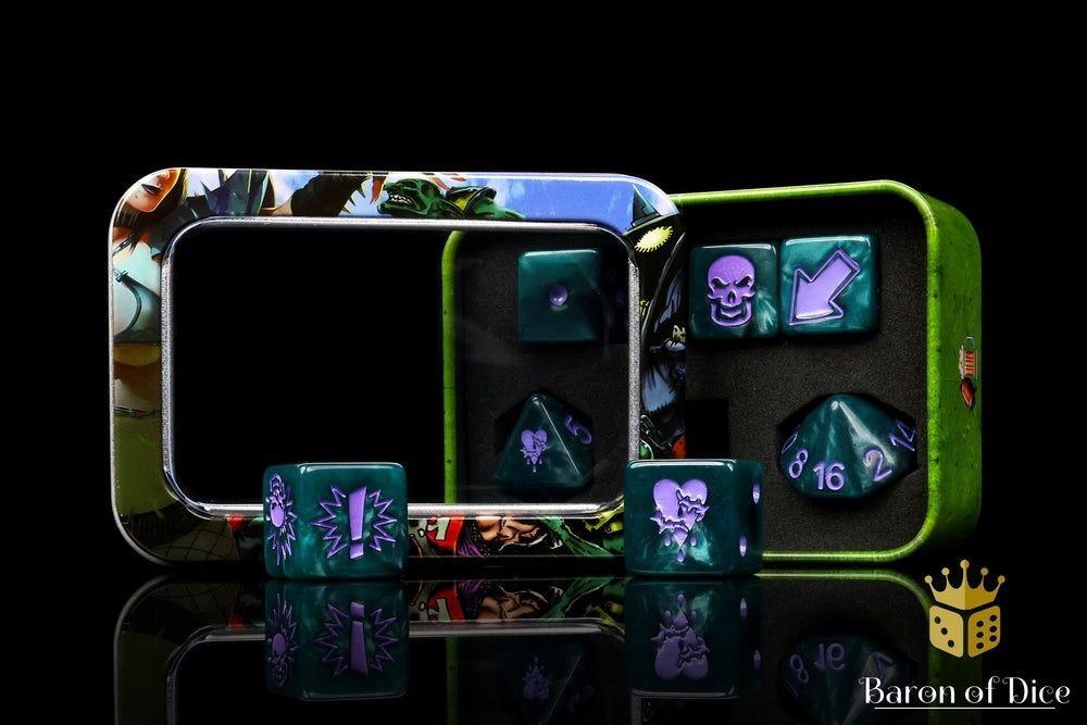 Terror - Bloody Football Dice (Set of 7), Variant: Spiked Football