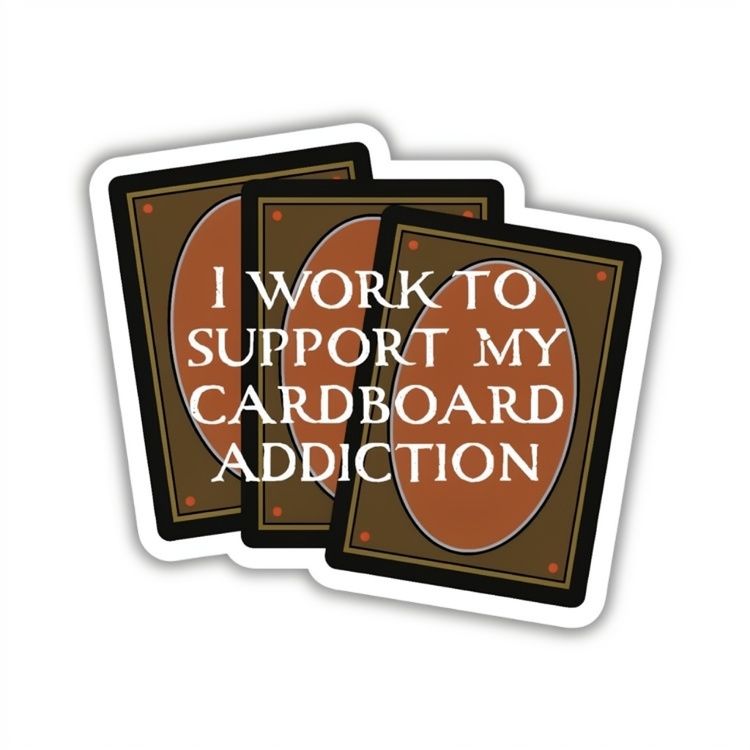 Kingdom of Threads 3" Stickers, Variant: Cardboard Addiction
