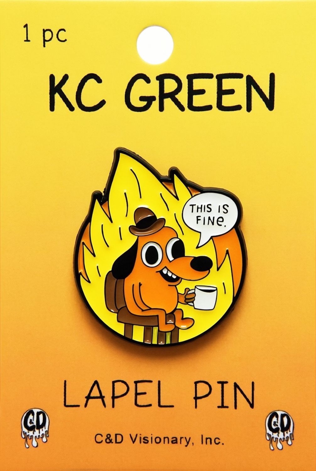 KC Green Enamel Pin | This Is Fine