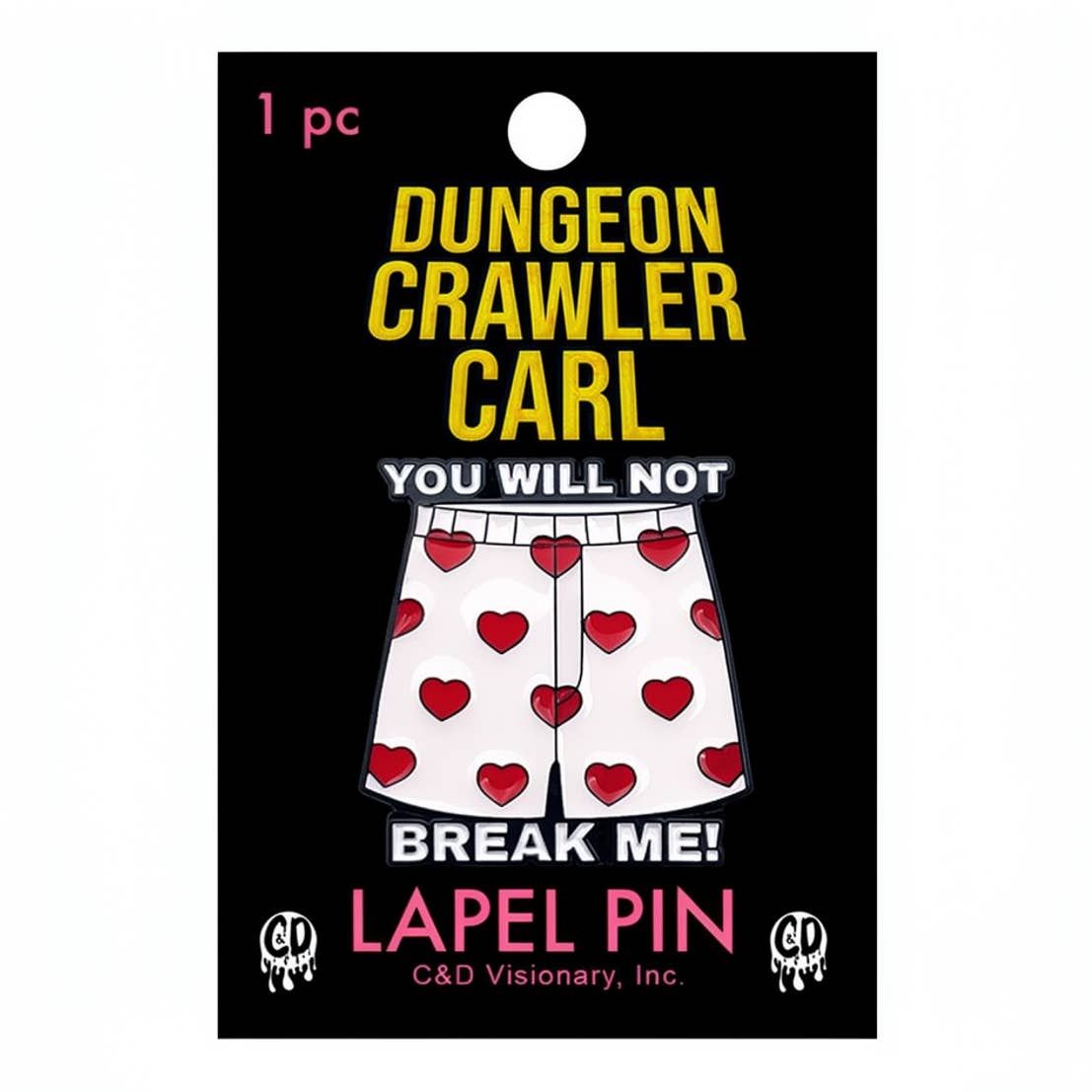 Dungeon Crawler Carl Enamel Pin, Variant: Carl Boxers