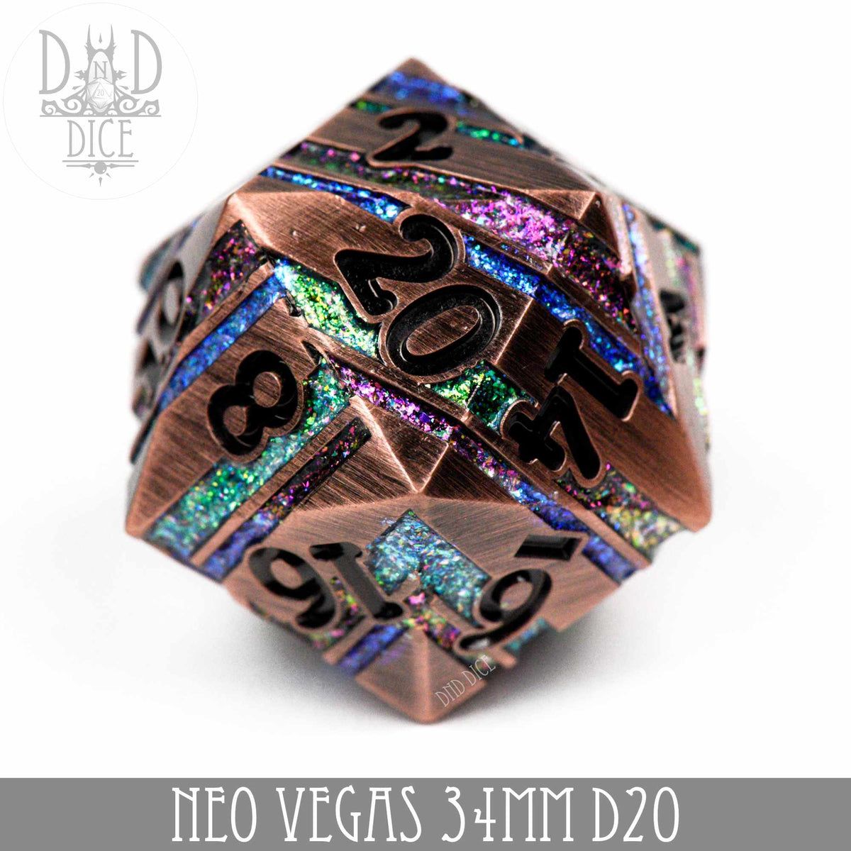 DND - 34mm D20, Color: Neo Vegas (Metal)