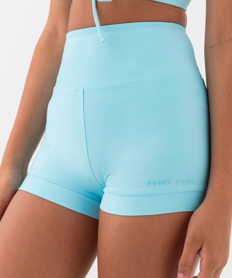 Hi-Waisted Short, Color: Blue Frosting, Size: Youth 8