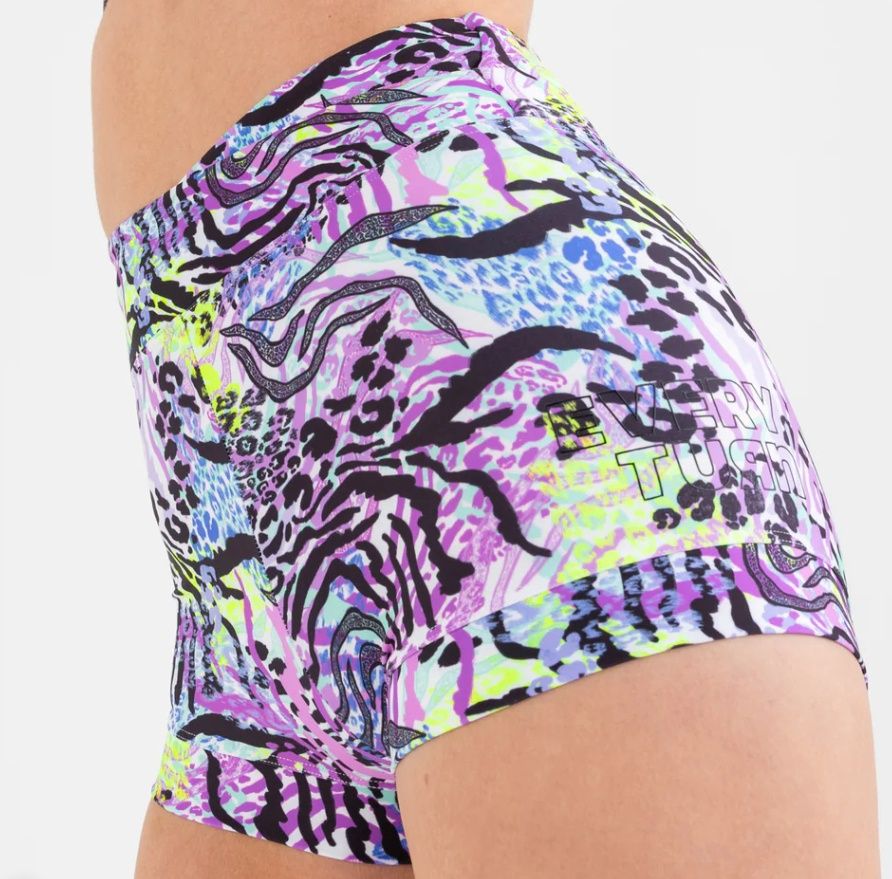 Crossover Hi-Waist Short, Color: Fiercely You, Size: Youth 10