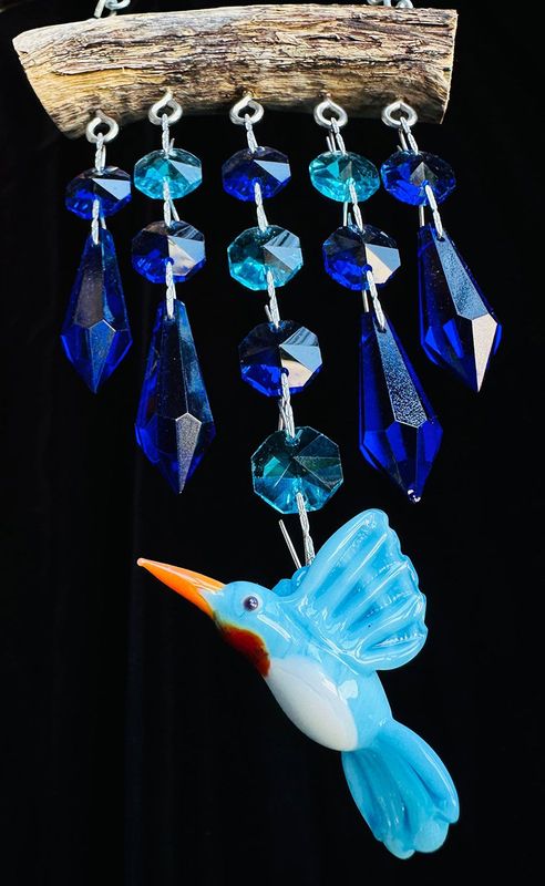 Blown Glass Hummingbird Dainty Dazzle Suncatcher