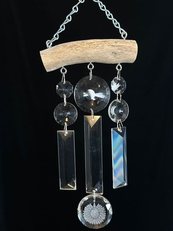 Sun Crystal & Driftwood Sun-Catching Windchime