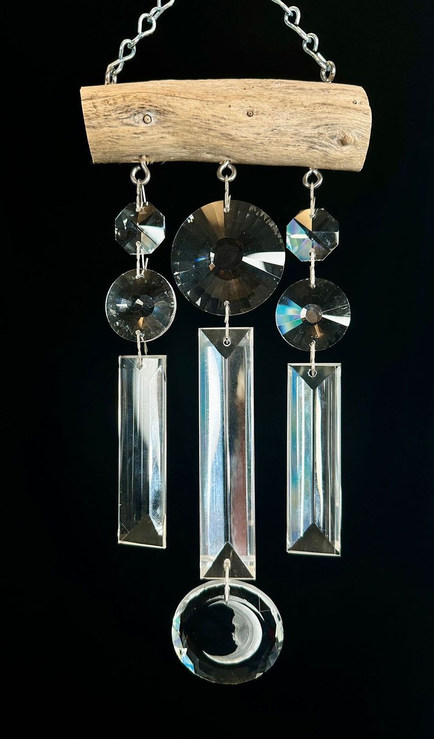 Crystal Moon Sun-Catching Wind Chime