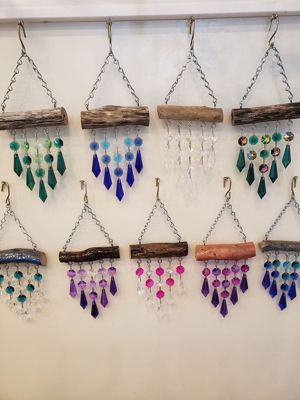 Natural & Glistening Driftwood & Crystal Suncatcher Micro 5 Strand