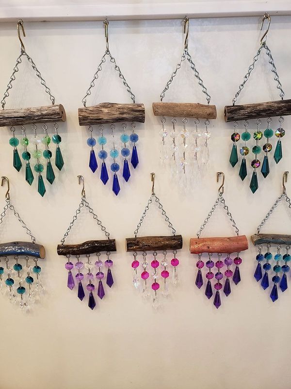 Natural & Glistening Driftwood & Crystal Suncatcher Micro 5 Strand