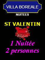 Saint Valentin 2021 (Pour 2 personnes) - Villa Boréale Saint Valentin 2021 (Pour 2 personnes) - Villa Boréale