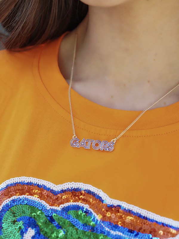 Florida Gators Outline Enamel Necklace