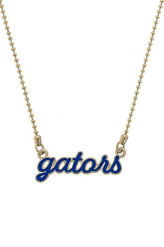 Florida Gators Enamel Script Necklace