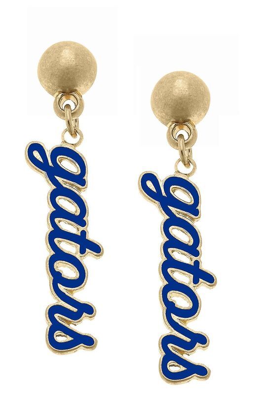 Florida Gators Enamel Script Earrings