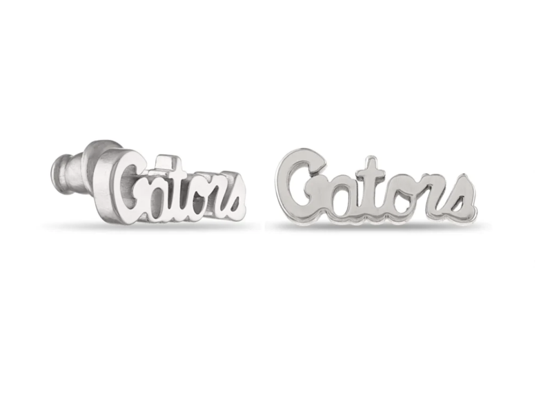 Florida Gators Script Stud Earrings