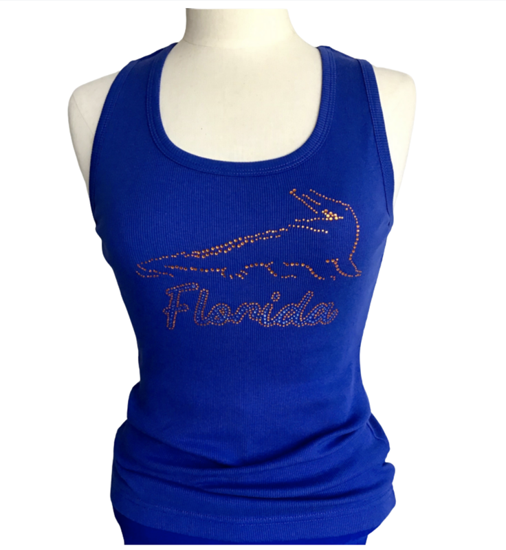 Gators Blue Crystal Tank Top
