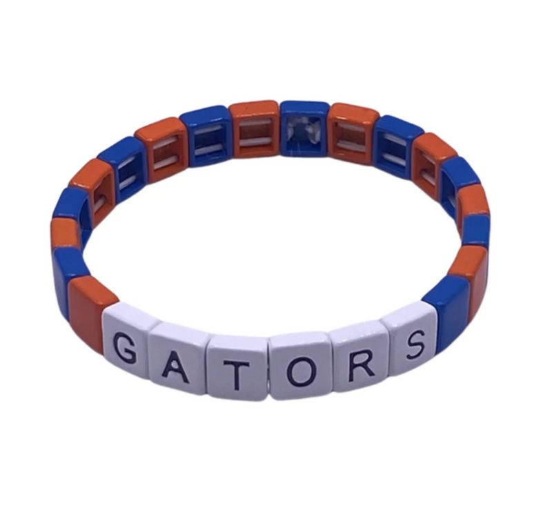 "GATORS" Enamel Tile Bracelet