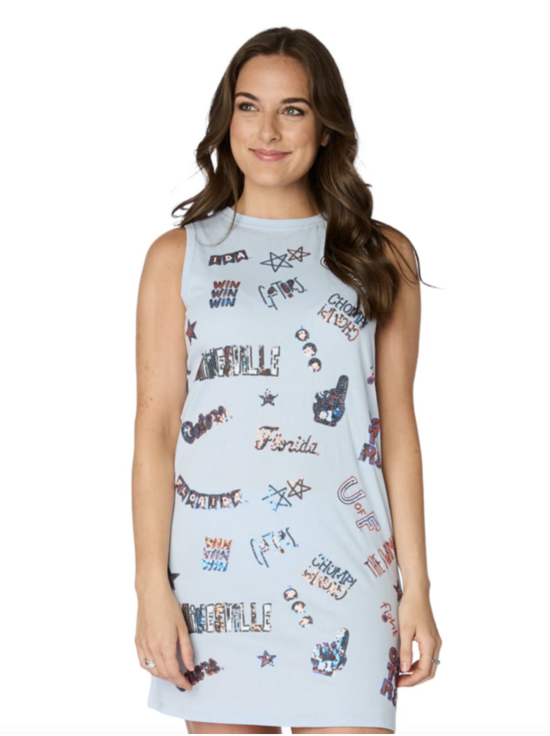 Florida Sequin Spirit Sleeveless Dress
