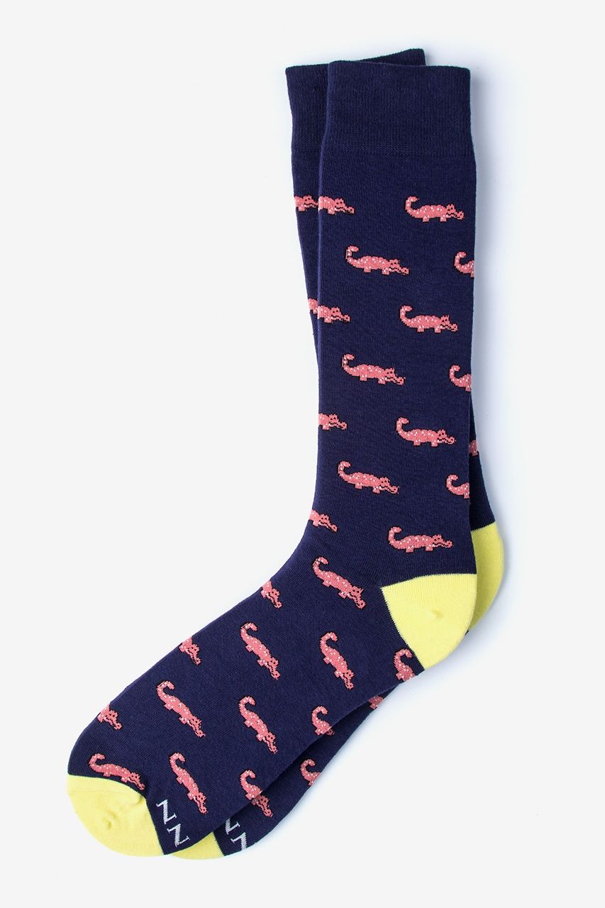 Oh Snap! Pink Gator Sock