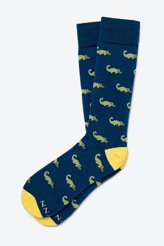 Oh Snap! Blue Gator Sock