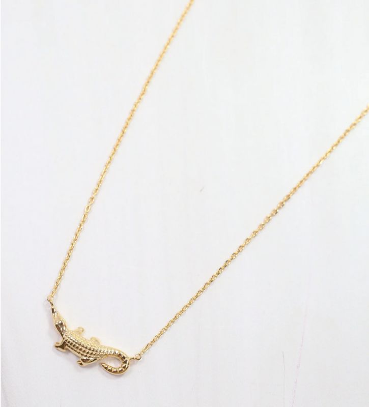 Alligator Necklace Gold