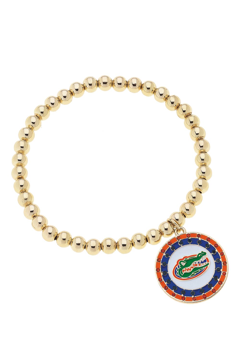 Florida Gators Pave Disc Ball Bead Stretch Bracelet