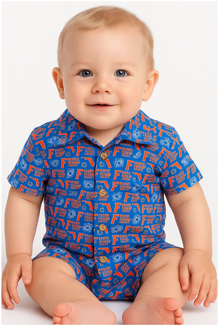 Unisex Twill Button-Up Onesie