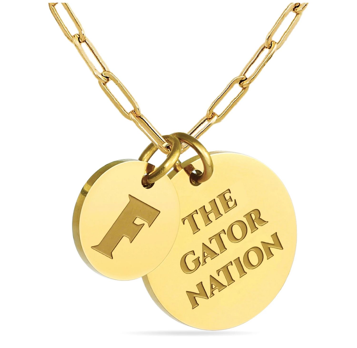 Florida Paperclip Chain Charm Necklace