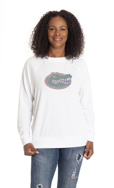 Gators Long Sleeve Rhinestone Logo Top