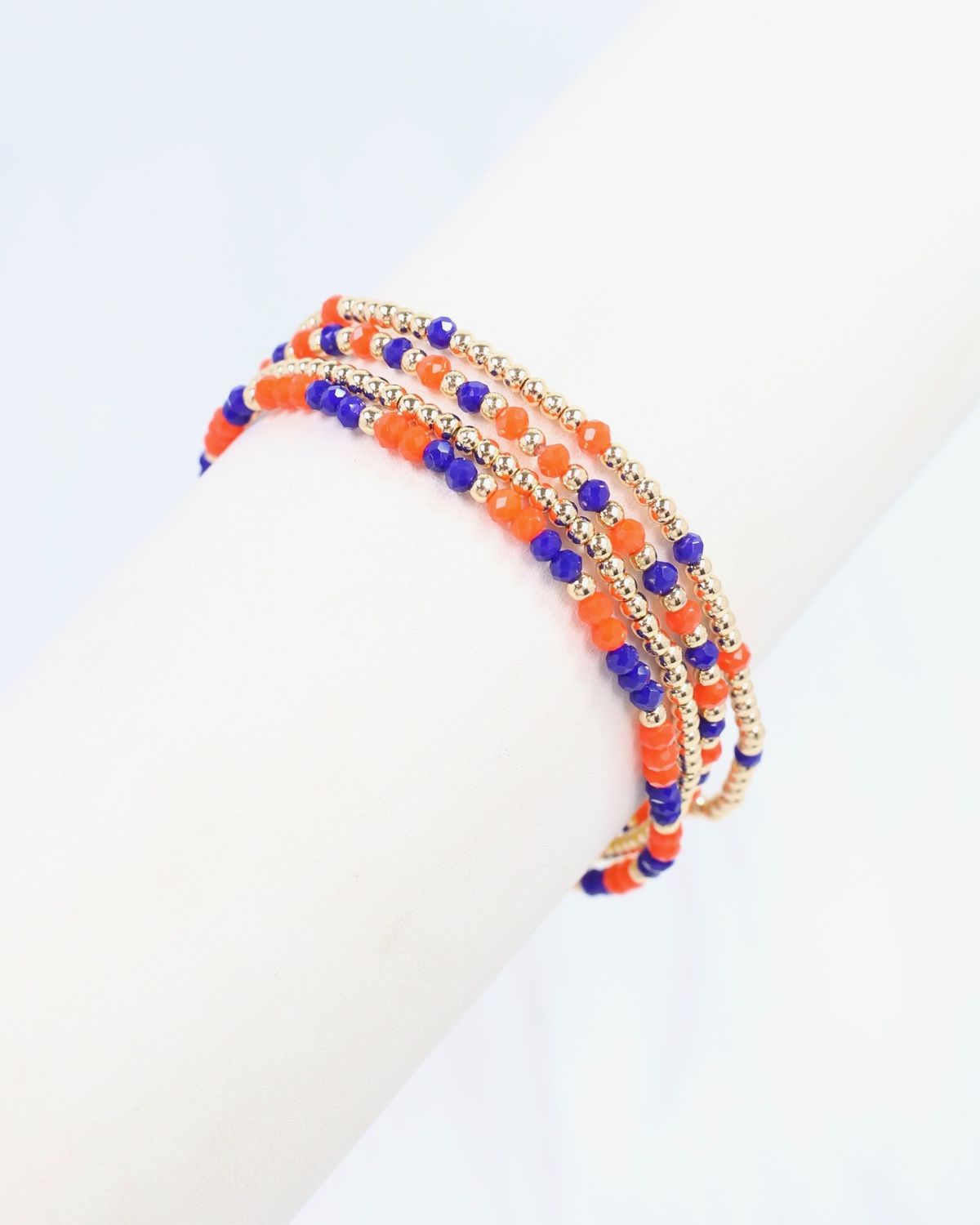 Orange and Blue Triple Bracelet