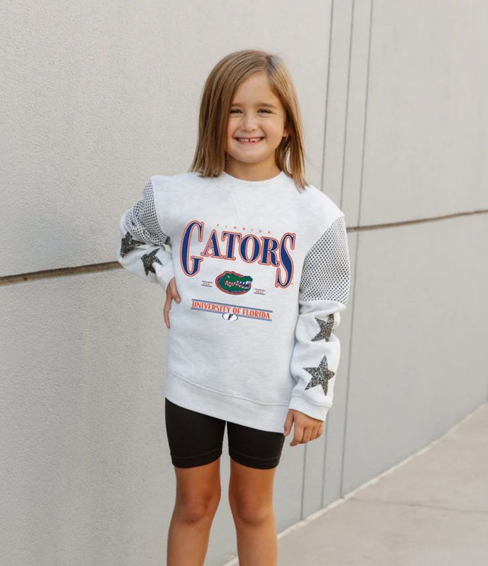 Kid's Embellished-Sleeve Gators Sweatshirt