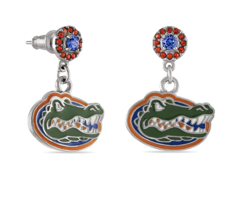Florida Gator Crystal Drop Earrings