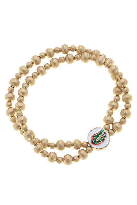Florida Gators 2-Row Ball Bead Stretch Bracelet