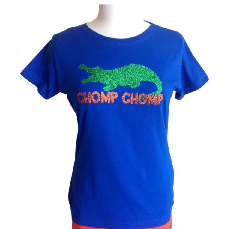Blue Chomp Chomp Gator Top