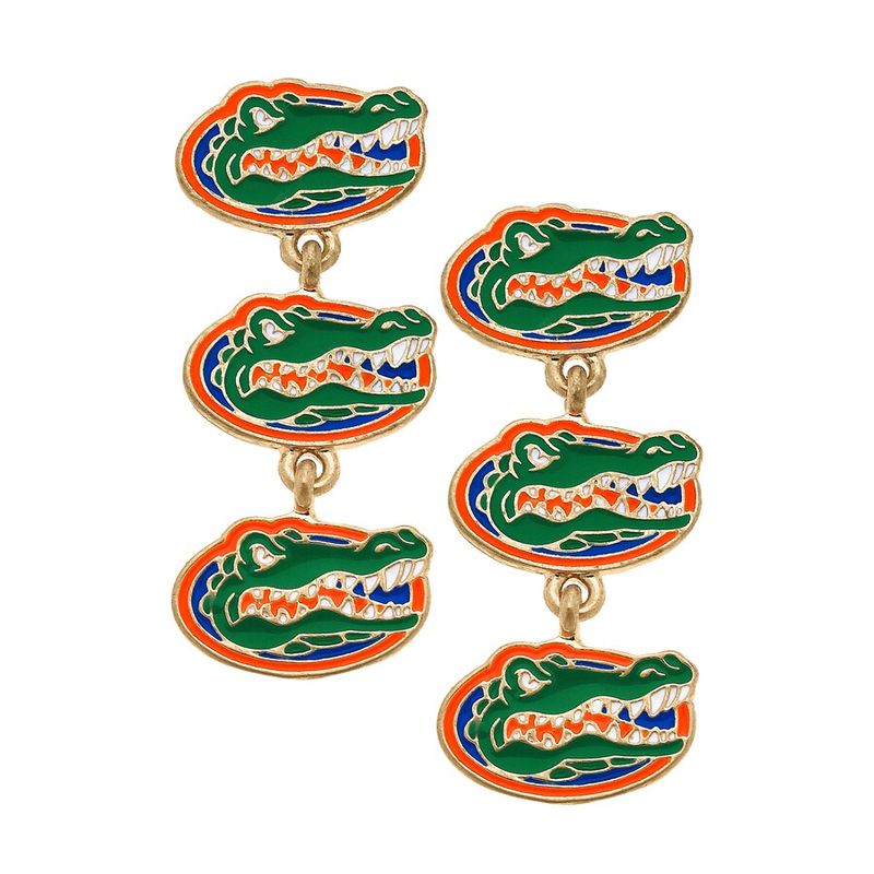Florida Gators Triple Drop Enamel Earrings