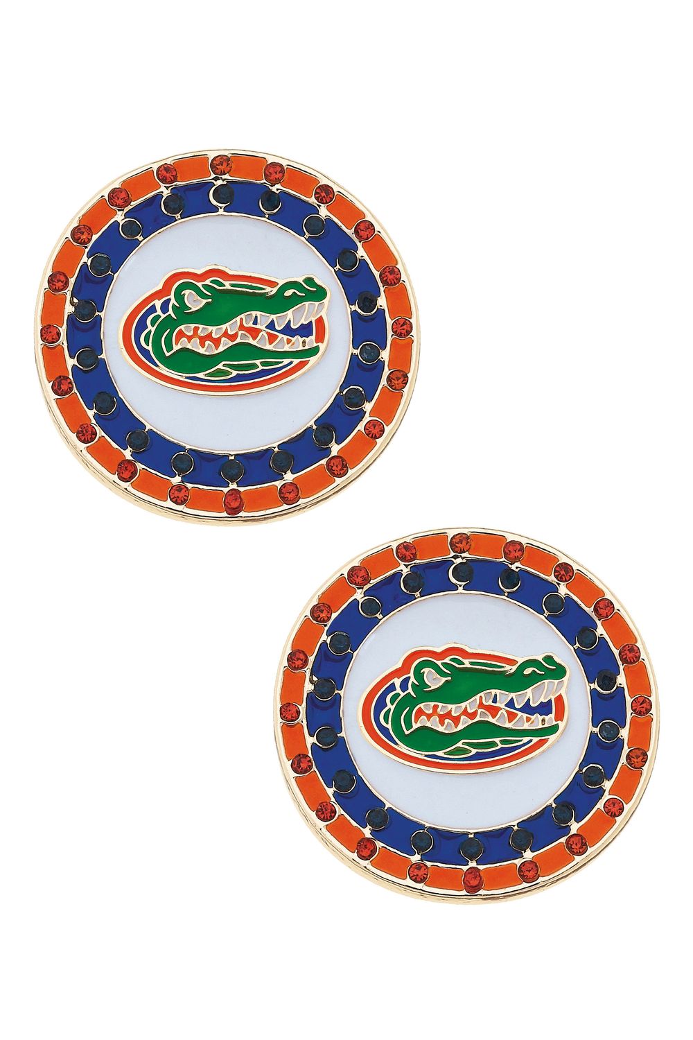 Florida Gators Pave Disc Stud Earrings