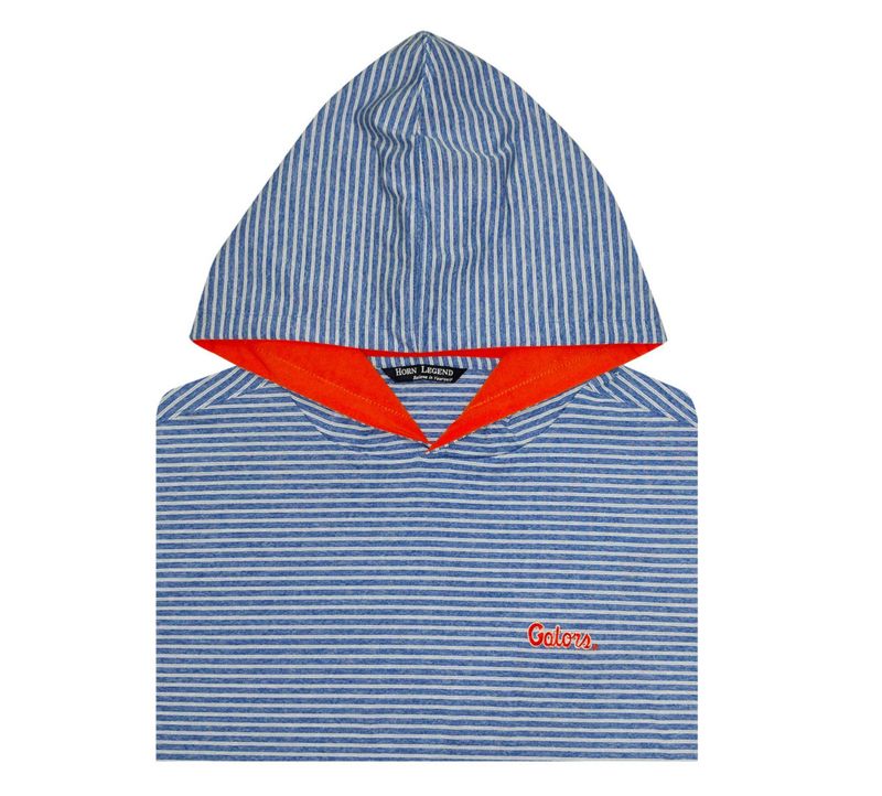Florida Gators Script Blue Heather Stripe Hoodie
