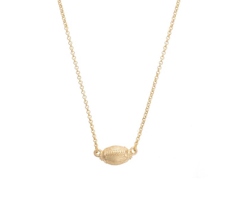 Football Necklace in Shiny Gold