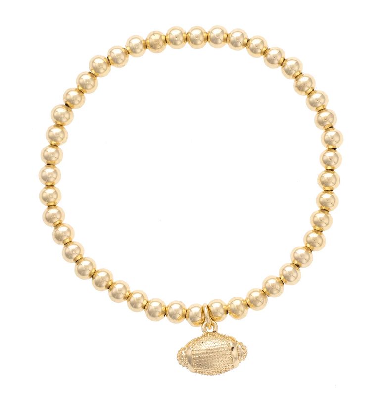 Football Ball Bead Stretch Bracelet