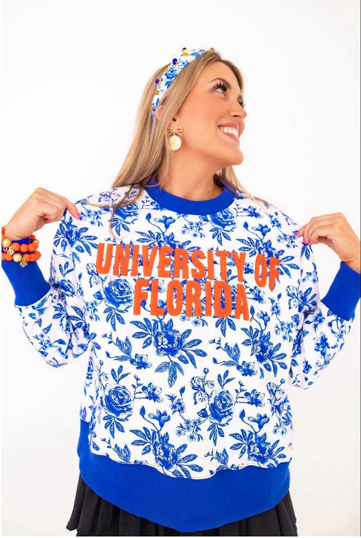 Florida Floral Toile Sweatshirt